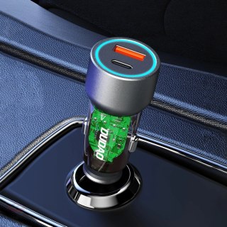 Ładowarka samochodowa Dudao R4T 25W USB-A / USB-C - szara
