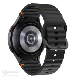 Pasek Tech-Protect Silicone Sport na Samsung Galaxy Watch 4 / 5 / 5 Pro / 6 / 7 / FE - czarny