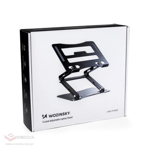 Podstawka pod laptopa, tablet Wozinsky WRS-CPY75DSB aluminiowa + Gratis! podstawka do smartfona - czarna