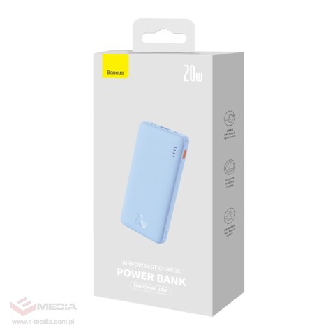 Powerbank Baseus Airpow 20W 10000mAh - niebieski
