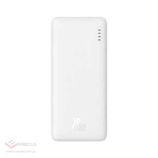 Powerbank Baseus Airpow 20W 10000mAh z kablem Baseus Simple Series USB-A - USB-C 30 cm - biały