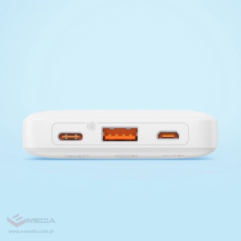 Powerbank Baseus Airpow 20W 10000mAh z kablem Baseus Simple Series USB-A - USB-C 30 cm - biały