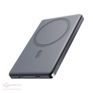 Powerbank Joyroom JR-PBM08 5000mAh 20W ultracienki z ładowaniem indukcyjnym - szary