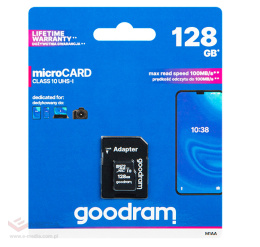 Karta microSDXC 128GB+ad.SD CL10 GOODRAM