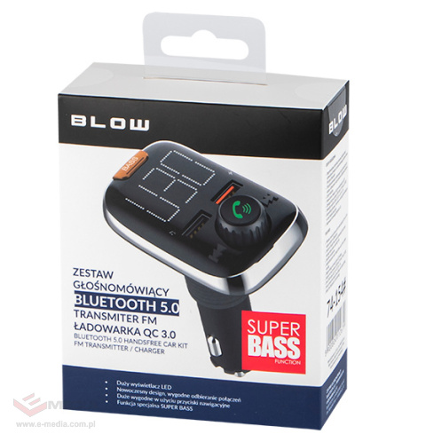 Transmiter FM BLOW BT zest.gł+BASS+QC3.0