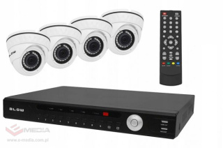 Zestaw DVR+4 kamery+kable BL-KTAHD04A