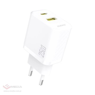 Ładowarka Dudao A26T GaN 25W USB-A, USB-C - biała