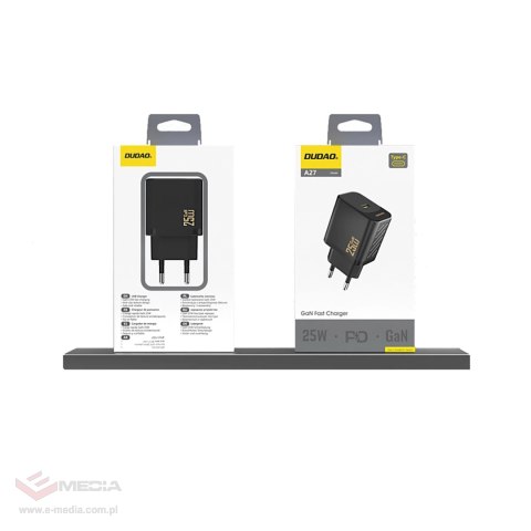 Ładowarka sieciowa Dudao A27 25W GaN USB-C - czarna