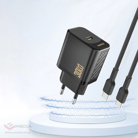 Ładowarka sieciowa Dudao A27P 30W PD GaN USB-C - czarna