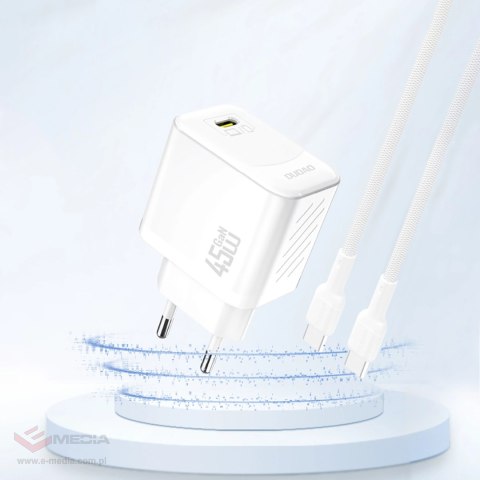 Ładowarka sieciowa Dudao A28 45W GaN USB-C - biała