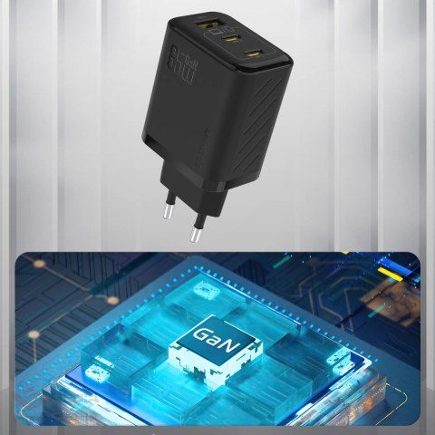 Ładowarka sieciowa Dudao A29 65W GaN 2 x USB-C + 1 x USB-A - czarna