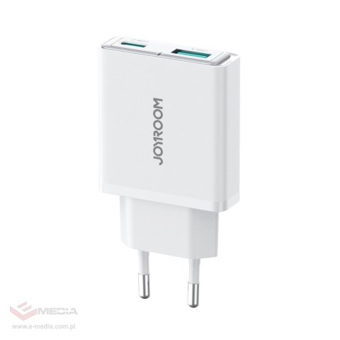 Ładowarka sieciowa Joyroom JR-TCF14 20W USB-A USB-C supercienka - biała