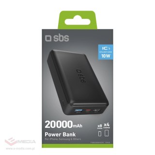 Powerbank Puro Fast 20000 mAh 2x USB-A + 1x USB-C - czarny
