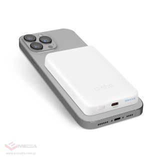 Powerbank SBS TEBB5000MAG1CW 5000 mAh USB-C, kompatybilny z MagSafe - biały