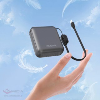 Powerbank ultrakompaktowy Dudao K22+ 10000mAh 22.5W USB-C z zawieszką / kablem - szary
