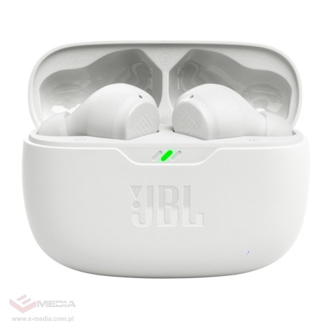 Słuchawki JBL Wave Beam bezprzewodowe dokanałowe Bluetooth 5.2 IP54 IPX2 - białe