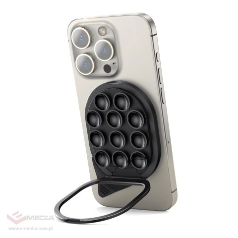 Uchwyt na smartfona z podstawką i przyssawkami Joyroom JR-ZS418 z MagSafe - czarny