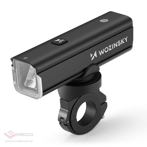 Zestaw lampek rowerowych Wozinsky WSBLB3 przednia (1000 lm) USB-C i tylna USB micro - czarny