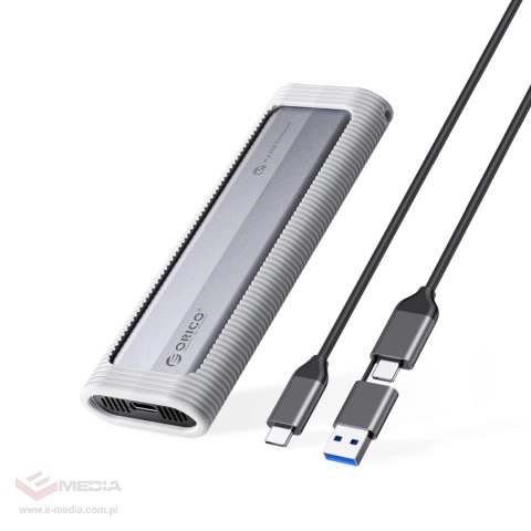 Kieszeń dyskowa Orico AXM2-G2-V1 M.2 NVME USB-C/USB-A na USB-C 10Gb/s - szara
