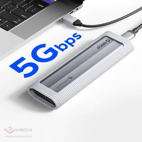 Kieszeń dyskowa Orico AXM2F-V1 M.2 NGFF USB-C 5Gb/s - szara