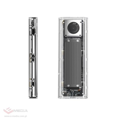 Kieszeń dyskowa Orico TCM2-G20 M.2 NVME USB-C 3.2 20Gb/s - srebrna/przezroczysta