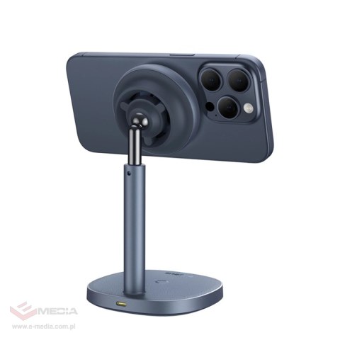 Ładowarka indukcyjna Baseus Orbit 2 Pro MagSafe Qi2 20W 2 w 1 z chłodzeniem - szara