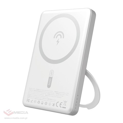 Powerbank Dudao K28S 20W PD 5000mAh z MagSafe i podstawką - srebrny