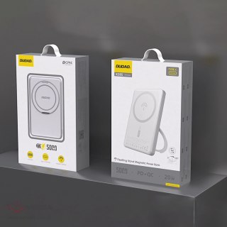 Powerbank Dudao K28S 20W PD 5000mAh z MagSafe i podstawką - srebrny