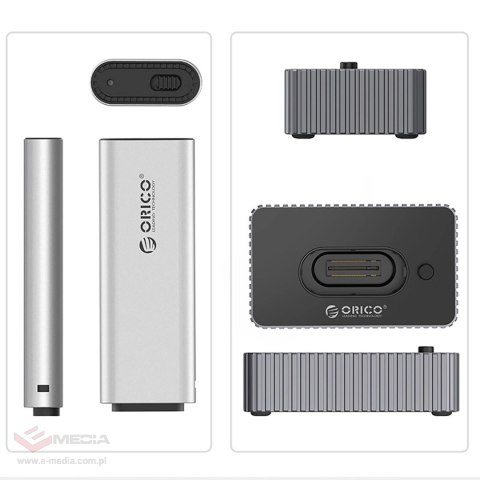 Stacja dokująca Orico IT18C3 na dysk M.2 NVMe/SATA - szara