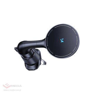 Uchwyt samochodowy Wozinsky WCT5-6S4Y z ładowarką indukcyjną Qi/MagSafe 15W na kratkę nawiewu - czarny
