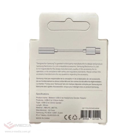 Adapter Samsung GP-TGU023AE DAC USB-C do mini jack 3.5mm - biały