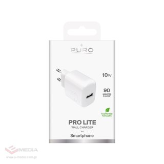 Ładowarka sieciowa Puro PROLITE 10W USB-A - biała