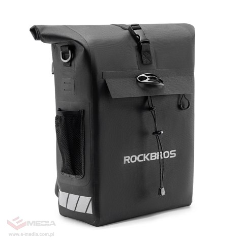 Sakwa rowerowa Rockbros z funkcją plecaka, wodoodporna, z zaczepem na kask 18l - czarna