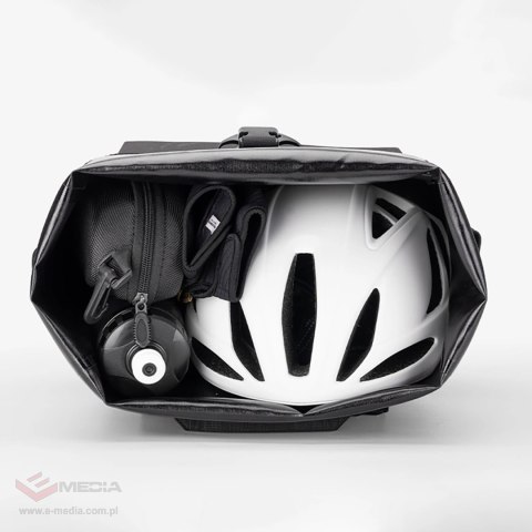 Sakwa rowerowa Rockbros z funkcją plecaka, wodoodporna, z zaczepem na kask 18l - czarna