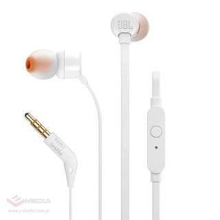 Słuchawki przewodowe JBL T110 dokanałowe mini jack 3.5mm - białe