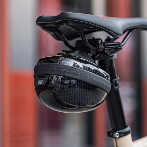 Torba podsiodłowa Rockbros sztywna, hard shell, kompaktowa, pojemność 0,4l - wzór carbon