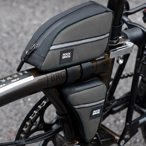 Torba trójkątna Rockbros na ramę rowerową 0,8l - czarna