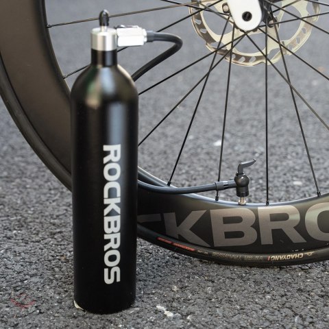 Zbiornik ciśnieniowy Rockbros do pompowania opon bezdętkowych tubeless 200 PSI 1.2l - czarny