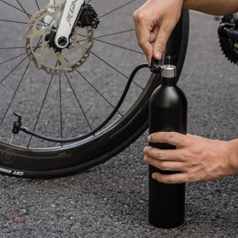 Zbiornik ciśnieniowy Rockbros do pompowania opon bezdętkowych tubeless 200 PSI 1.2l - czarny