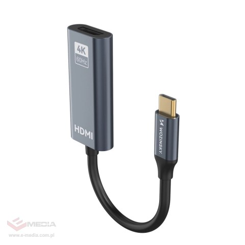 Adapter Wozinsky WACH-01 USB-C - HDMI 4K 60Hz - czarny