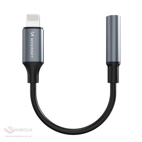 Adapter Wozinsky WALJ-01 Lightning - mini jack 3,5mm - czarny