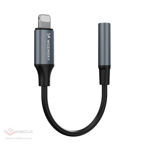 Adapter Wozinsky WALJ-01 Lightning - mini jack 3,5mm - czarny