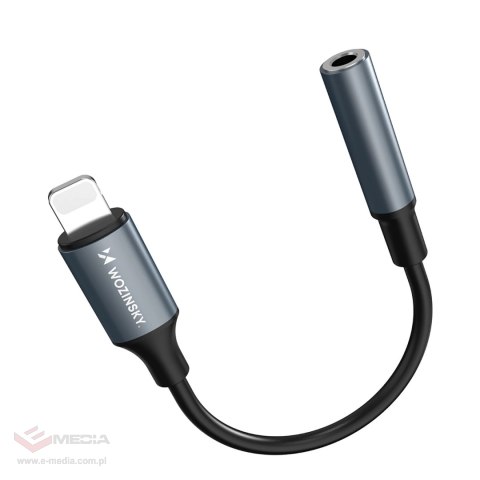 Adapter Wozinsky WALJ-01 Lightning - mini jack 3,5mm - czarny
