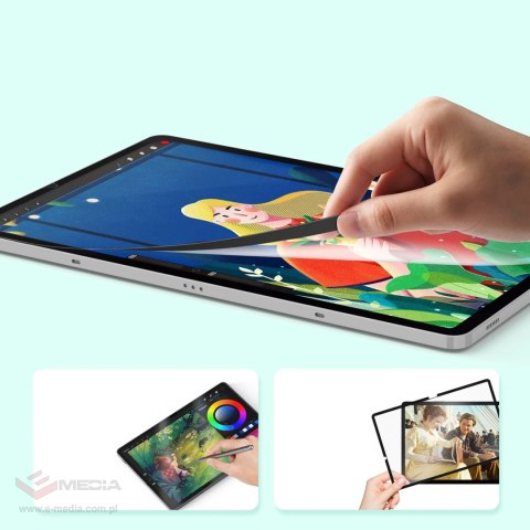 Folia ochronna Dux Ducis Naad Paperlike matowa na Samsung Galaxy Tab S10 FE Plus - z czarną ramką