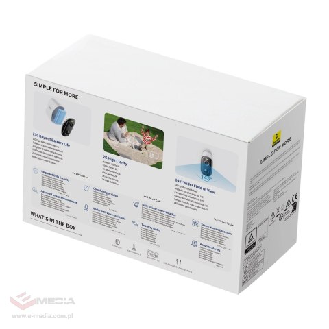 Kamera zewnętrzna Baseus Security N1 2K - biała