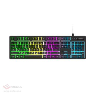 Klawiatura Wozinsky WKG-200 z rolką gamingowa membranowa RGB - czarna