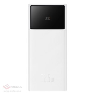 Powerbank Baseus EnerFill FP41 30000mAh 22.5W z kablem Baseus Simple USB-A - USB-C 3A 30cm - biały