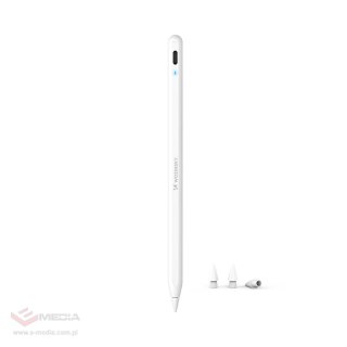 Rysik Wozinsky WRA-08 Stylus do iPad USB-C szybkie ładowanie Apple iPad 2018-2025 - biały