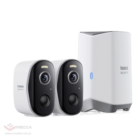 Zestaw monitoringu zewnętrznego Baseus Security N1 2K (2 kamery) - biały