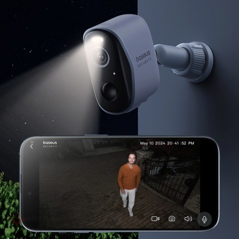 Zewnętrzna kamera Baseus Security N1 Plus 2K - biała